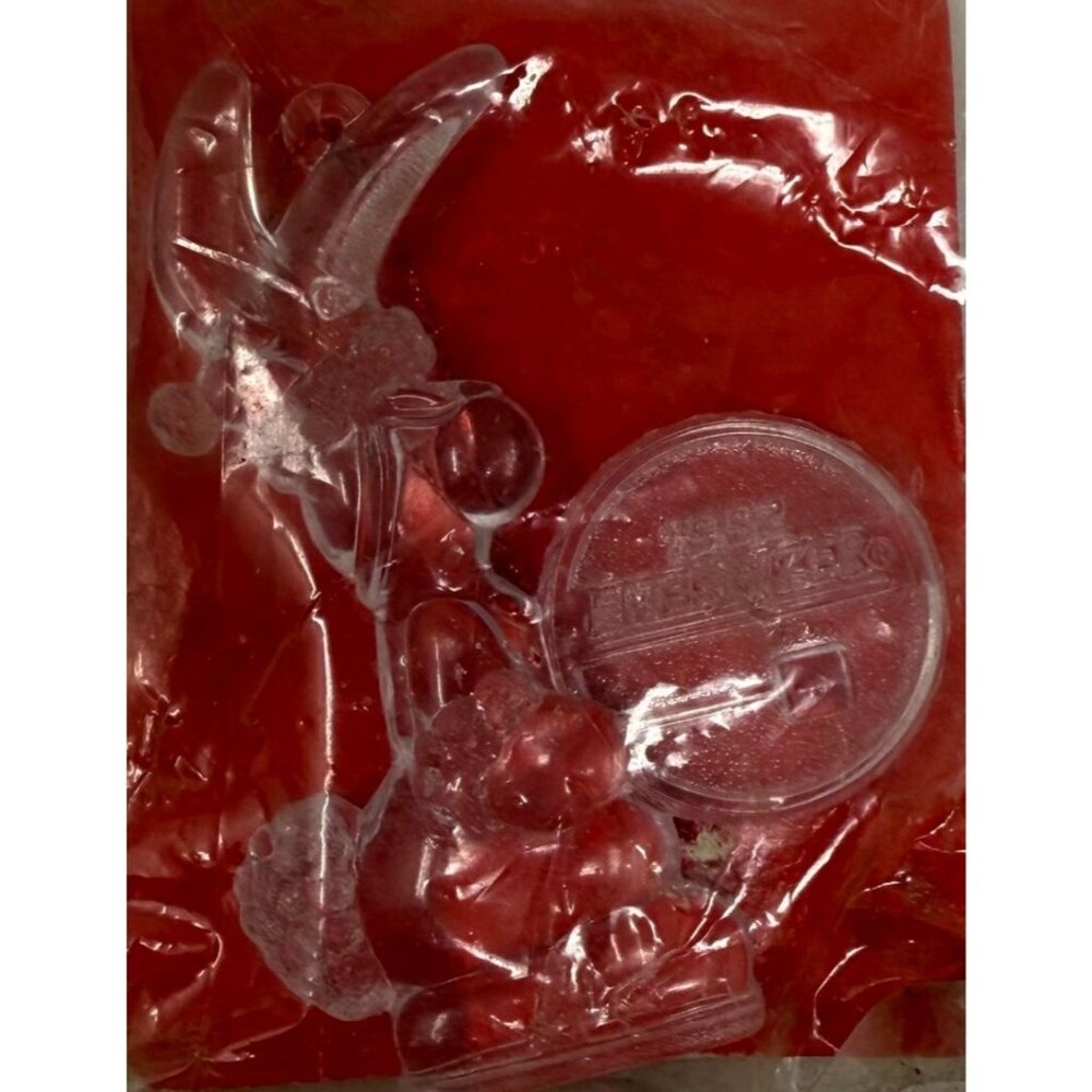 1992 Energizer Bunny Limited Edition Ornament Santa Clear Plastic Vintage